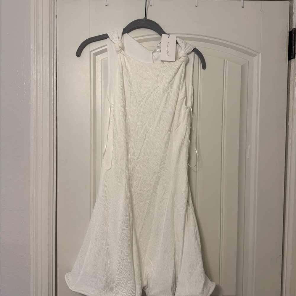 Line & Dot White Mini Dress